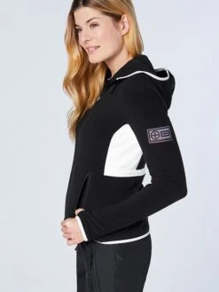 Chiemsee Fleecejacke "Calbine" In Schwarz/ Weiß -Chiemsee chiemsee fleecejacke calbine in schwarz weiss 3